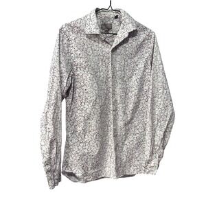 Ted‎ Baker Mens Small Button Down Shirt Floral Print Long Sleeve Casual Top